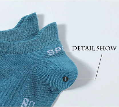 5 Pairs Men’s No Show Sports Socks – Breathable Low Cut Athletic Ankle Socks Set