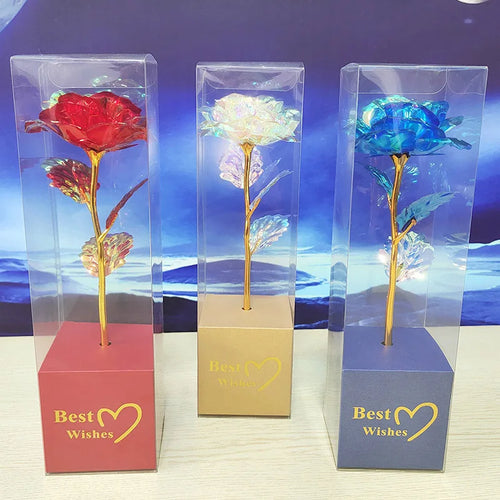 Galaxy Rose Eternal 24K Gold Foil Flower | Romantic Valentine's Day Gift