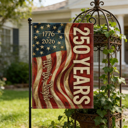 250th Anniversary Garden Flag Patriotic Banner Independence Day 4th of July Decoration for Garden Yard Porch Lawn Outdoor Decor