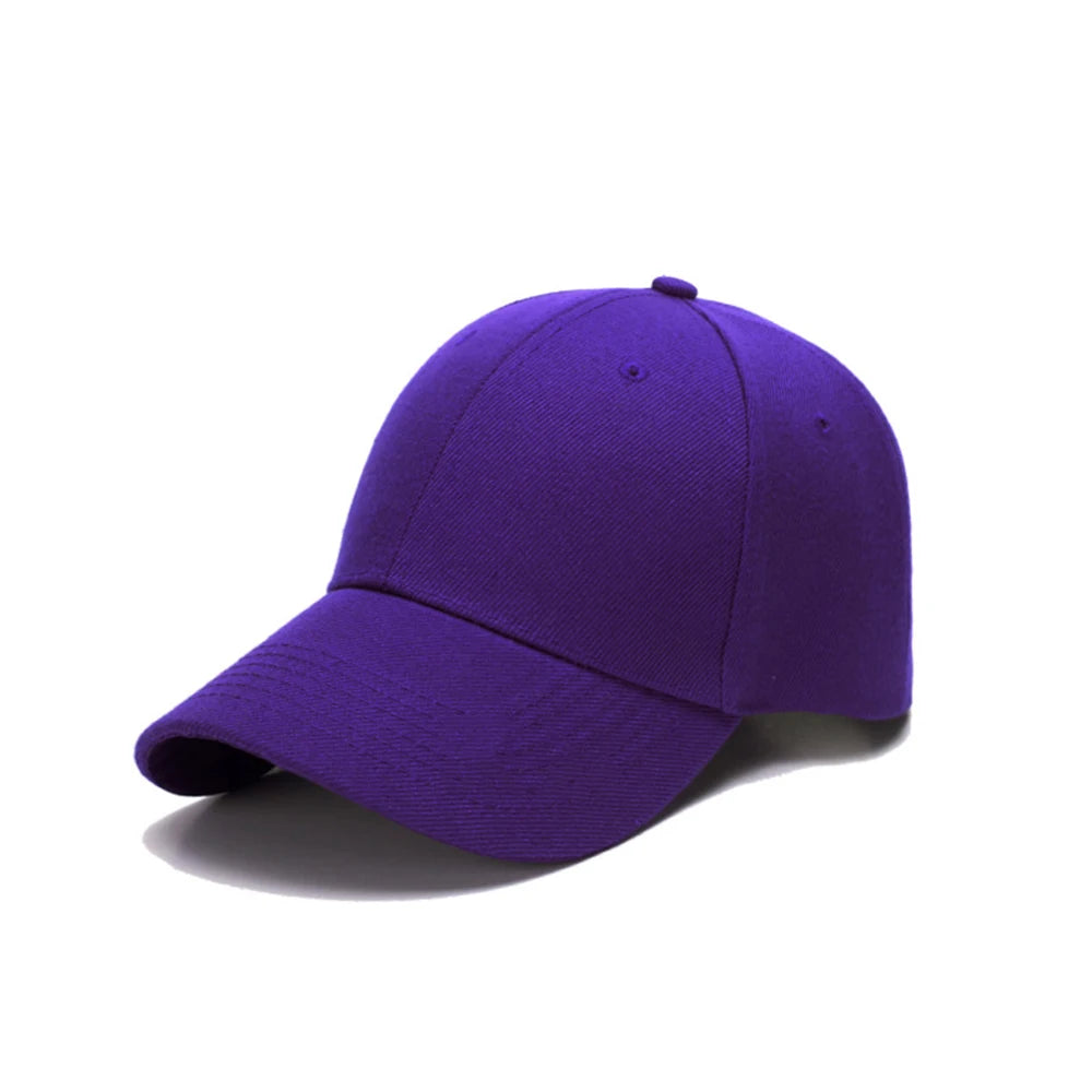 Solid Color Baseball Cap – Casual Adjustable Sports Hat