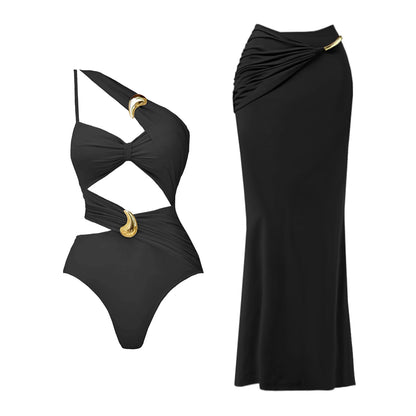 3Pcs Push Up Bikini 2026 New Swimsuit Women Sexy Swimwear Female Bandeau Biquini Solid Black Bathingsuit Swimming Suit Beachwear
