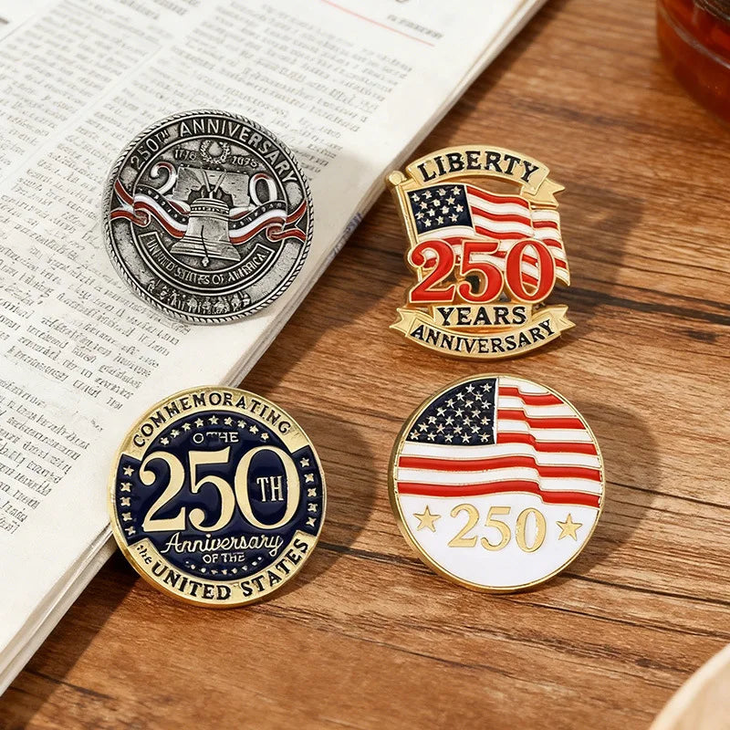 Limited Edition Patriot Pin – American Independence 250 Years Commemorative Enamel Brooch Badge Gift