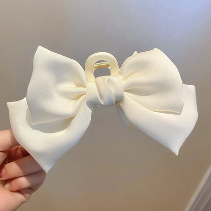 Satin Bow Hair Clip Set – Cute Coquette Ribbon Barrettes for Women & Girls