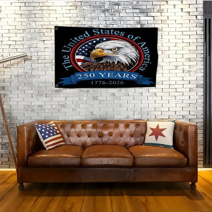 USA 250 Years Eagle Flag – Patriotic 1776–2026 Outdoor Banner
