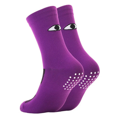 Anti Slip Grip Sports Socks – Athletic Crew Socks for Soccer & Training