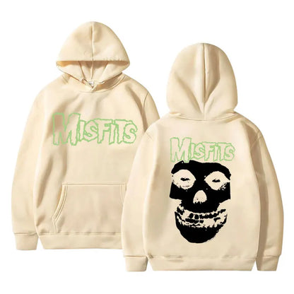 Misfits Skull Hoodie – Punk Rock Graphic Pullover Hoodie for Men & Women