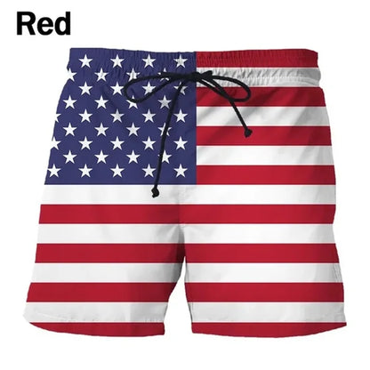 Men’s National Flag Swim Trunks – Quick Dry Beach Shorts