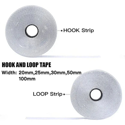Heavy Duty Hook and Loop Tape – Self Adhesive Fastener Strip for Home & Office