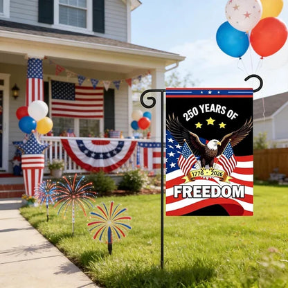 USA 250 Th Anniversary Garden Flag 250 Year 4Th of July Patriotic Anniversary