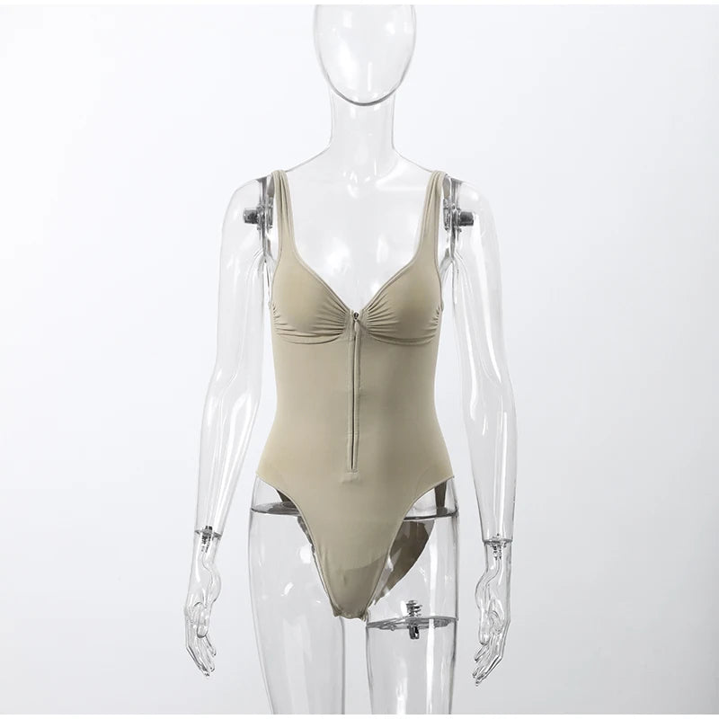 Tight Bodysuit Women Hip Lifting Body Shaping Solid Corset Female Sexy Zipper Women's Evening Corset Casual Slim Short Top Women