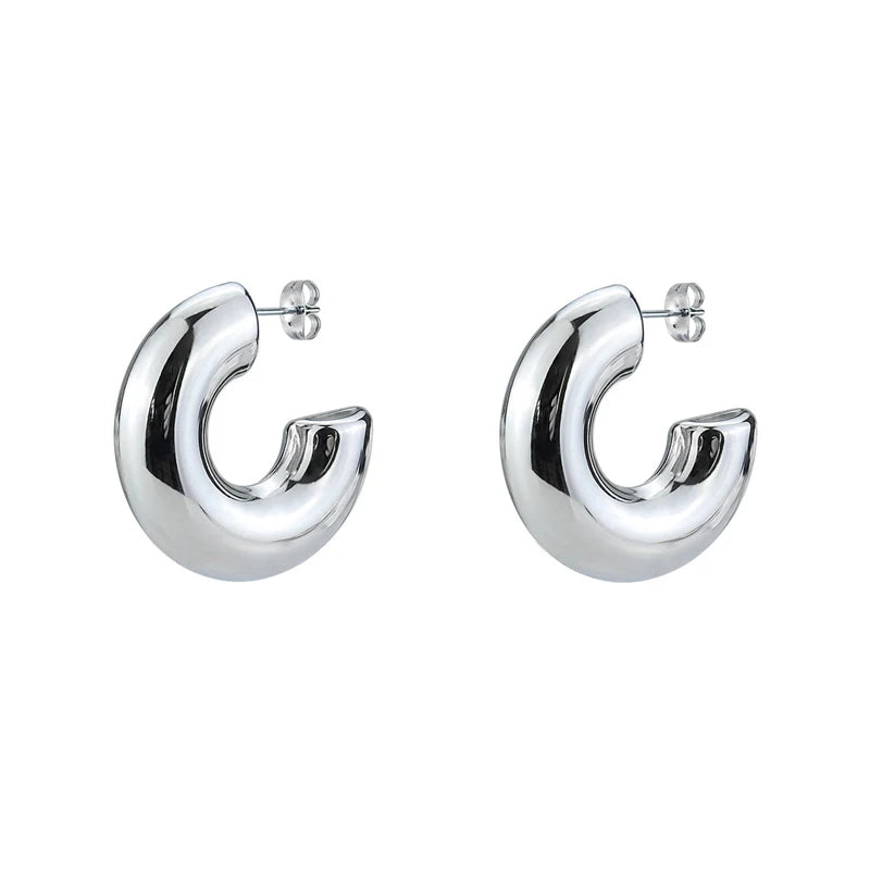 Chunky Hoop Earrings – Gold & Silver Statement Earrings