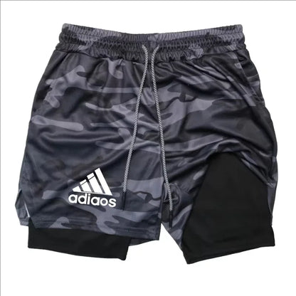 Men’s 2 in 1 Athletic Shorts – Compression Running Gym Shorts Quick Dry Sportswear for Men