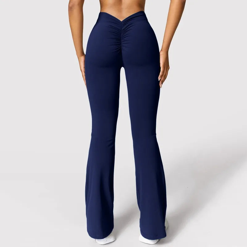 Women’s Scrunch Flare Yoga Pants – High Waisted Bootcut Leggings Butt Lift Fitness & Lounge Pants
