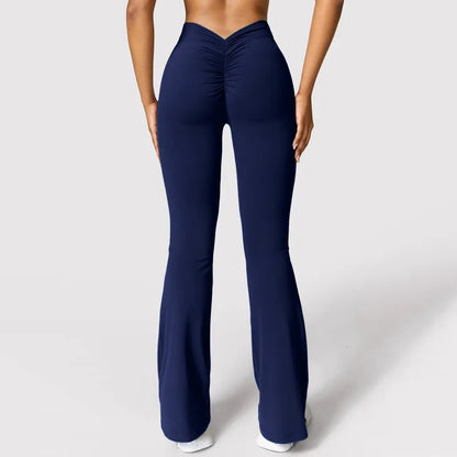Women’s Scrunch Flare Yoga Pants – High Waisted Bootcut Leggings Butt Lift Fitness & Lounge Pants