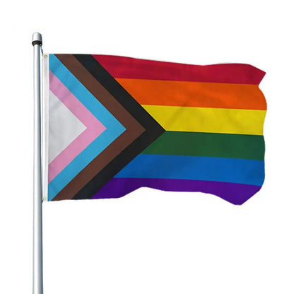 Progress Pride Rainbow Flag – Indoor Outdoor LGBTQ+ Pride Banner