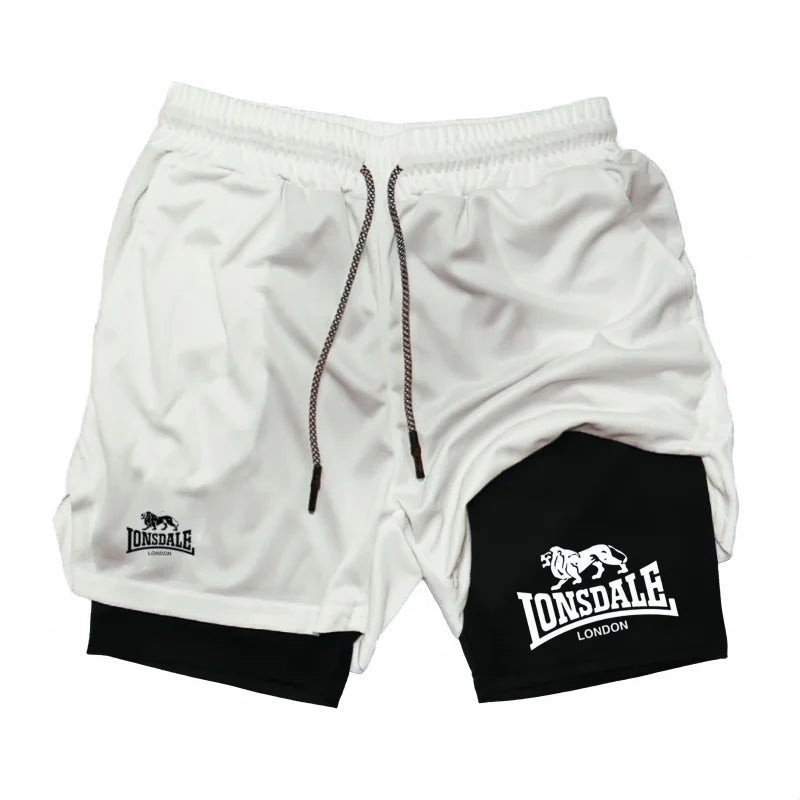 Men’s 2 in 1 Gym Shorts – Compression Layer Athletic Running Shorts Workout Sportswear for Men
