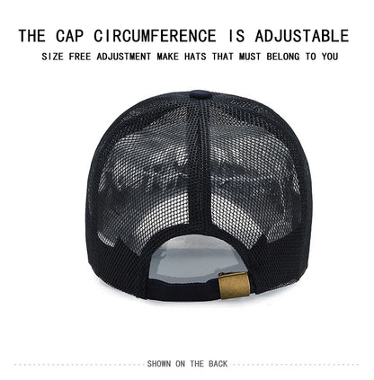 Skull Tactical Trucker Hat – Breathable Mesh Military Baseball Cap