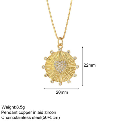 Gold Charm Pendant Necklace Collection – Celestial Eye Heart Sun Moon Layered Necklaces for Women