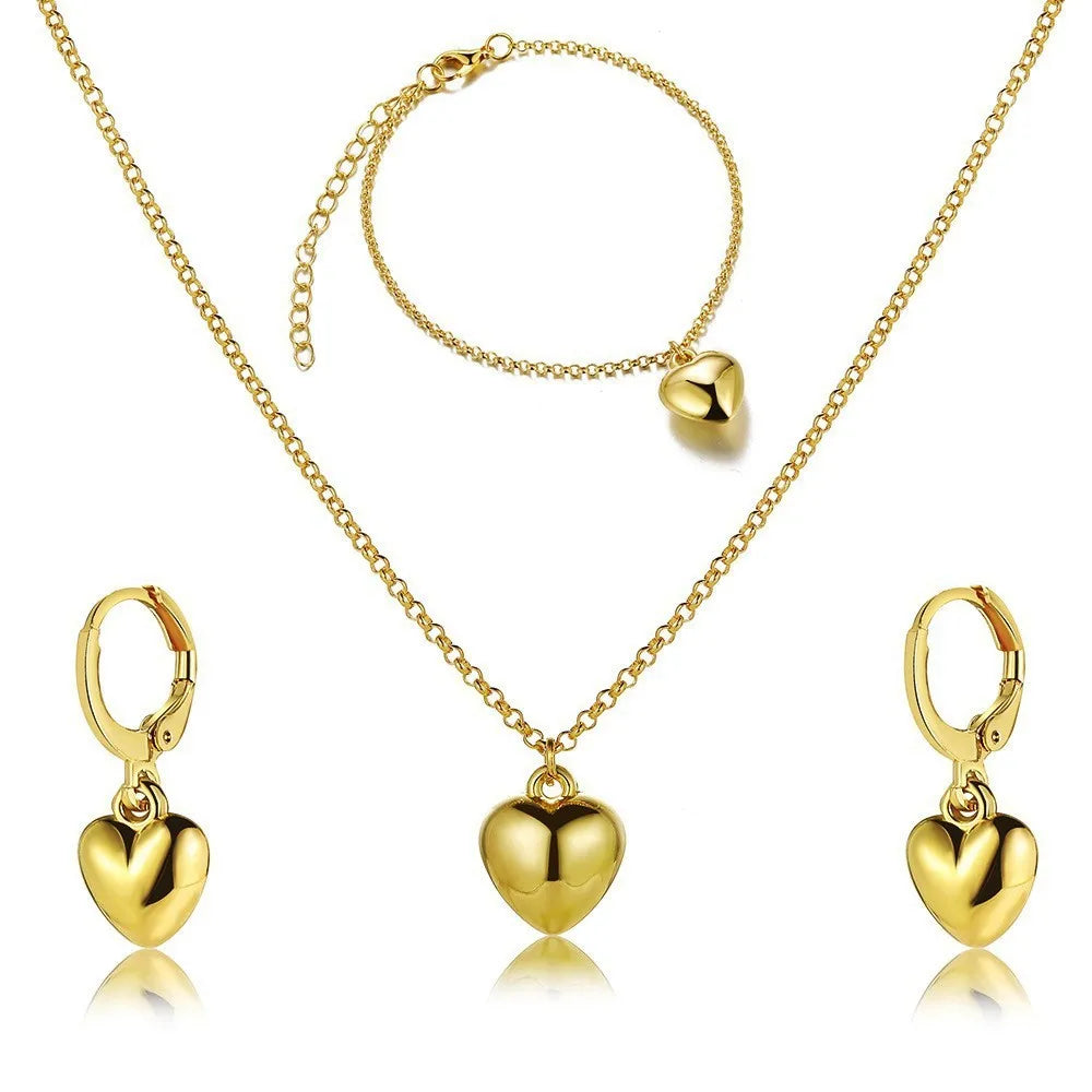 Pearl Necklace & Earrings Set – Elegant Gold Pearl Jewelry Set for Women