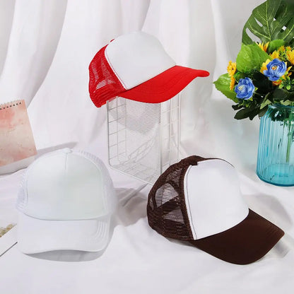 Blank Trucker Hat – Adjustable Mesh Baseball Cap for Men & Women
