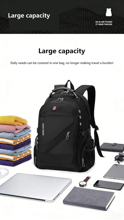 SWISSTSNGR Waterproof Backpack – Casual Laptop & College Bag