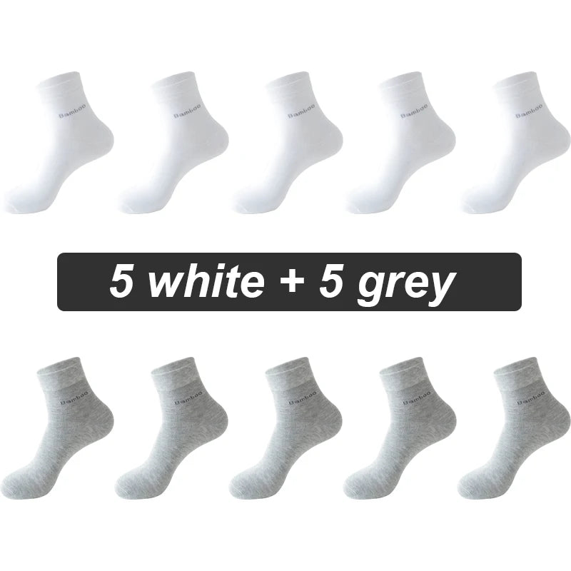 Bamboo Fiber Crew Socks – Soft Breathable Casual Dress Socks for Men & Women