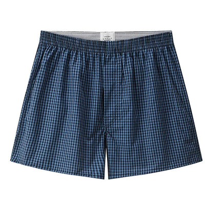 Men’s Cotton Boxer Shorts Pack – Soft Plaid Printed Loose Fit Breathable Underwear for Everyday Comfort