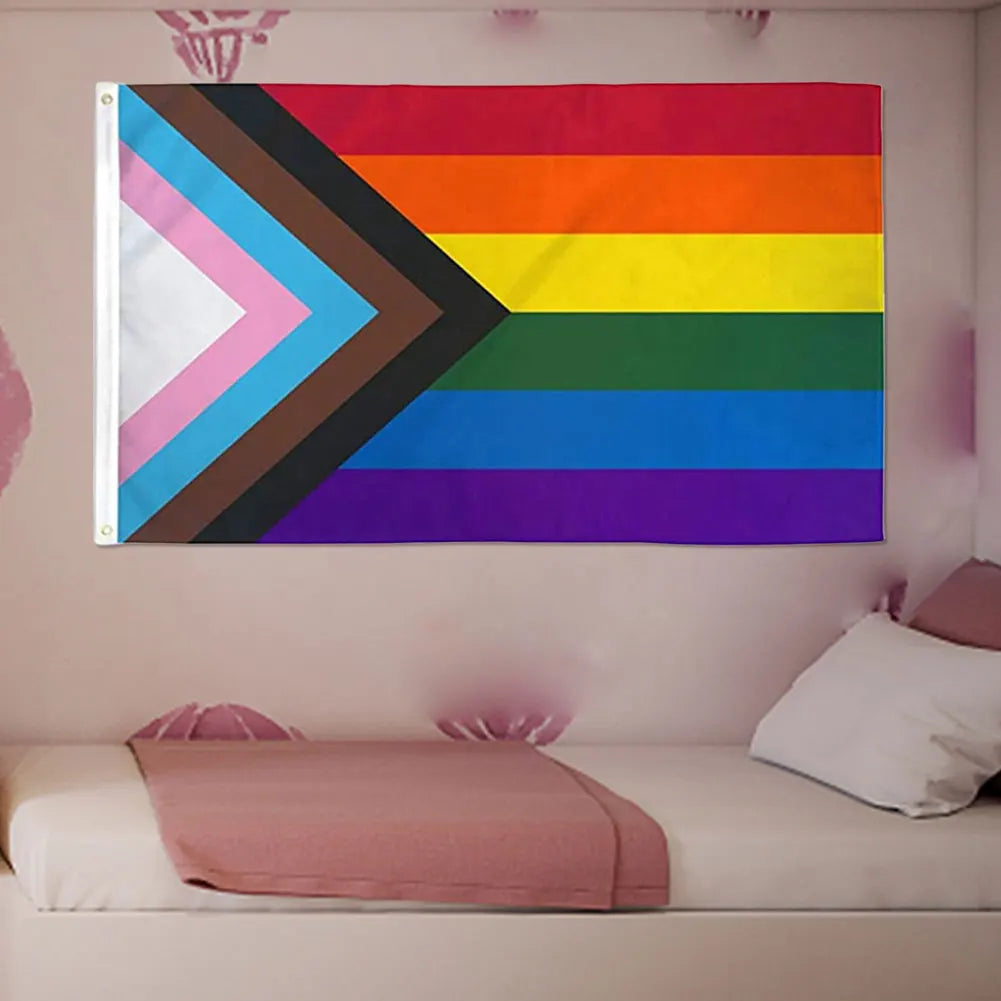 Progress Pride Rainbow Flag – Indoor Outdoor LGBTQ+ Pride Banner