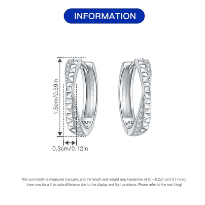 925 Sterling Silver Hoop Earrings – Minimalist Layered Huggie Earrings for Women