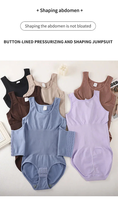 2026 New Bodysuit Shapewear with Zipper Belt Women Tummy Control Fajas Body Shaper Waist Trainer Slimming Cincher Corset Tops