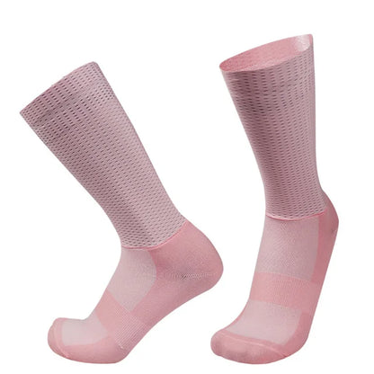 Breathable Mesh Cycling Socks – Lightweight Athletic Crew Sports Socks