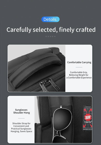 TIGERNU Laptop Backpack for Men – Waterproof Business Travel Backpack
