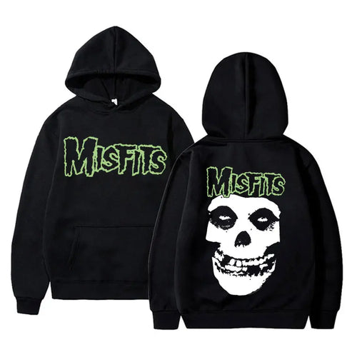 Misfits Skull Hoodie – Punk Rock Graphic Pullover Hoodie for Men & Women