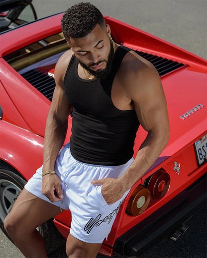 Men’s Casual Athletic Shorts – Lightweight Drawstring Gym Shorts Summer Streetwear for Men