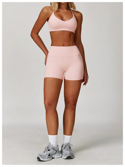 Women's Tracksuits 2 Pieces Sports Set Women Tracksuit Running Workout Sport Suit Gym Sportswear Long Sleeve Bra Clothing