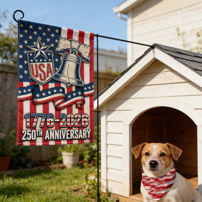 250th Anniversary Garden Flag Patriotic Banner Independence Day 4th of July Decoration for Garden Yard Porch Lawn Outdoor Decor