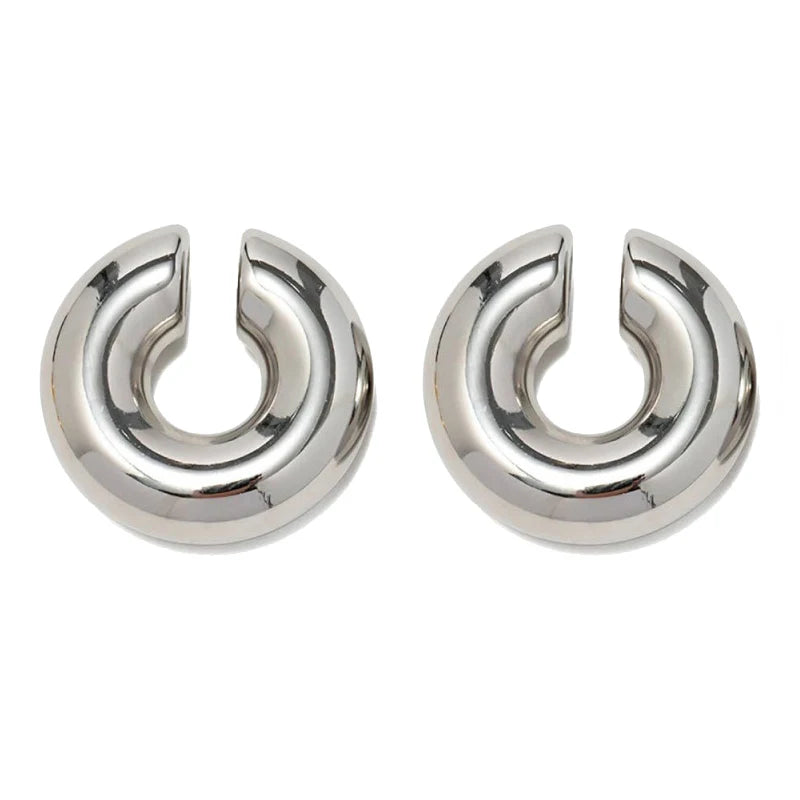 Chunky Hoop Earrings – Gold & Silver Statement Earrings