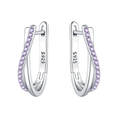 925 Sterling Silver Hoop Earrings – Minimalist Layered Huggie Earrings for Women