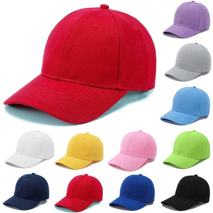 Solid Color Baseball Cap – Casual Adjustable Sports Hat