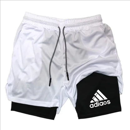 Men’s 2 in 1 Athletic Shorts – Compression Running Gym Shorts Quick Dry Sportswear for Men