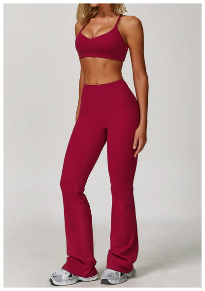 Women's Tracksuits 2 Pieces Sports Set Women Tracksuit Running Workout Sport Suit Gym Sportswear Long Sleeve Bra Clothing