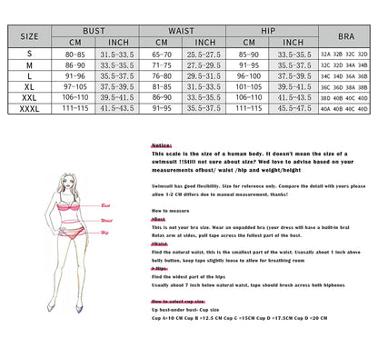 Braided 3 Piece Bikini Set Women Solid Swimwear Sexy Beachwear Swimsuit