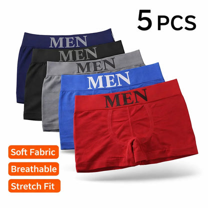 Men’s Boxer Briefs 5 Pack – Soft Breathable Stretch Underwear for Everyday Comfort