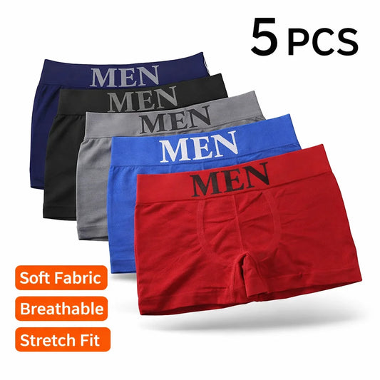 Men’s Boxer Briefs 5 Pack – Soft Breathable Stretch Underwear for Everyday Comfort