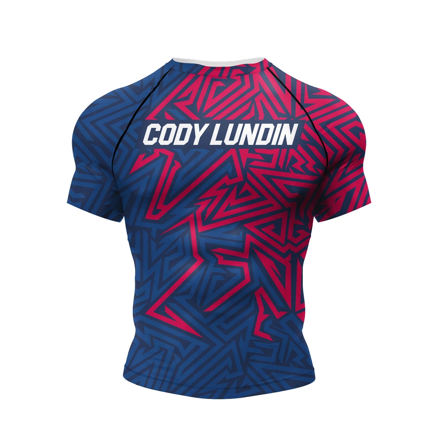 Pink BJJ Rash Guard Men Short Sleeve Jiu Jitsu Compression Training Shirt