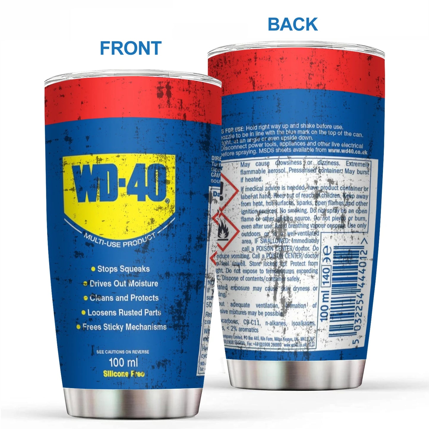 Funny Mechanic Tumbler 20oz – Vintage Motor Oil, Tool Kit & WD-40 Style Stainless Steel Travel Mug for Car Guys & Garage Lovers