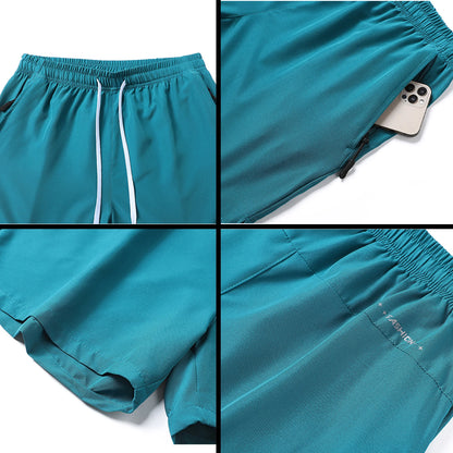 Men’s Quick Dry Athletic Shorts – Lightweight Running & Gym Workout Shorts with Zipper Pockets
