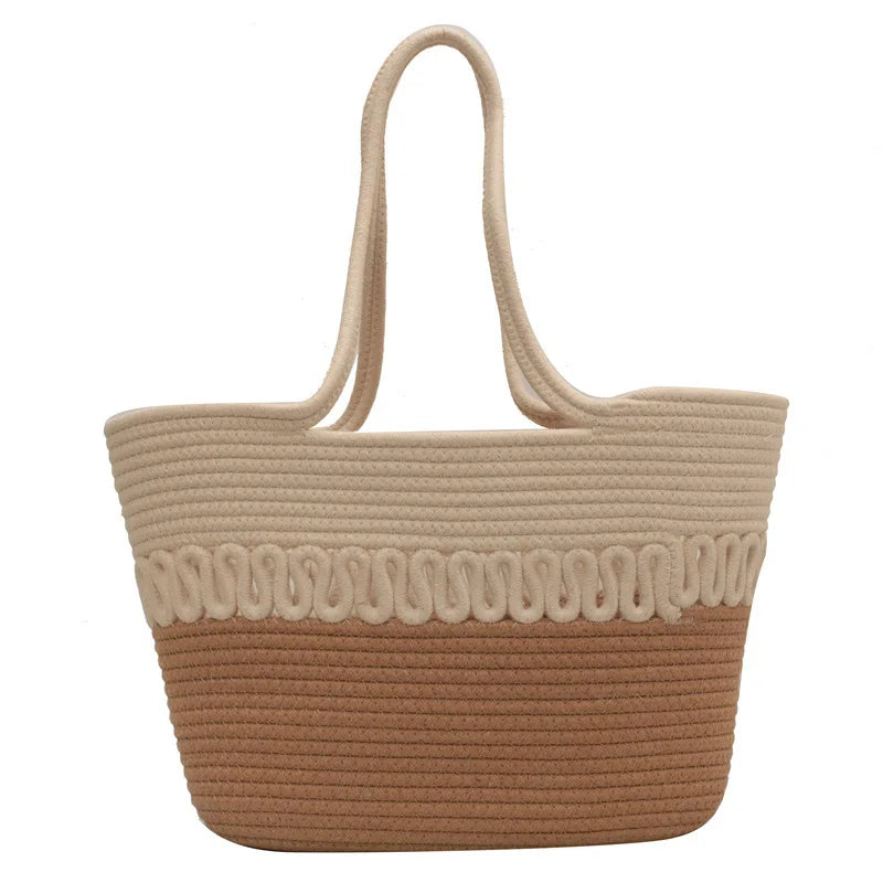 Shoulder Bag Summer Woven Bag Tote Bag Large Capacity Straw Bag for Summer Beach Holidays Women's Beach Bag Flower, Summer 2026