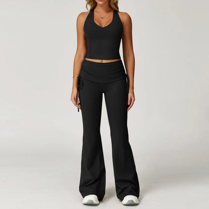 Women Yoga Set 2 Piece Workout Outfit High Waist Leggings Sports Bra Gym Wear