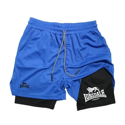 Men’s 2 in 1 Gym Shorts – Compression Layer Athletic Running Shorts Workout Sportswear for Men